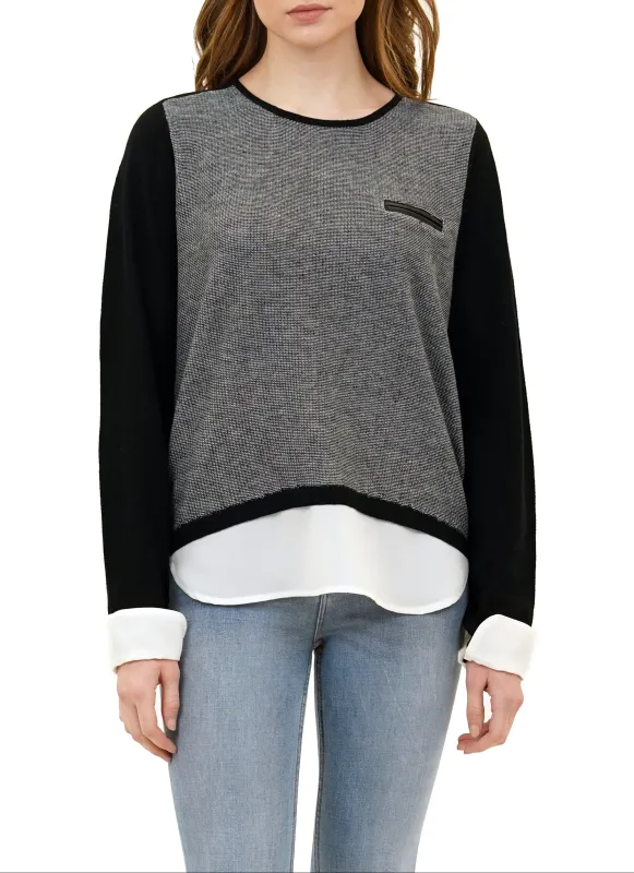 Ann Layered Knit Top made by Love Token