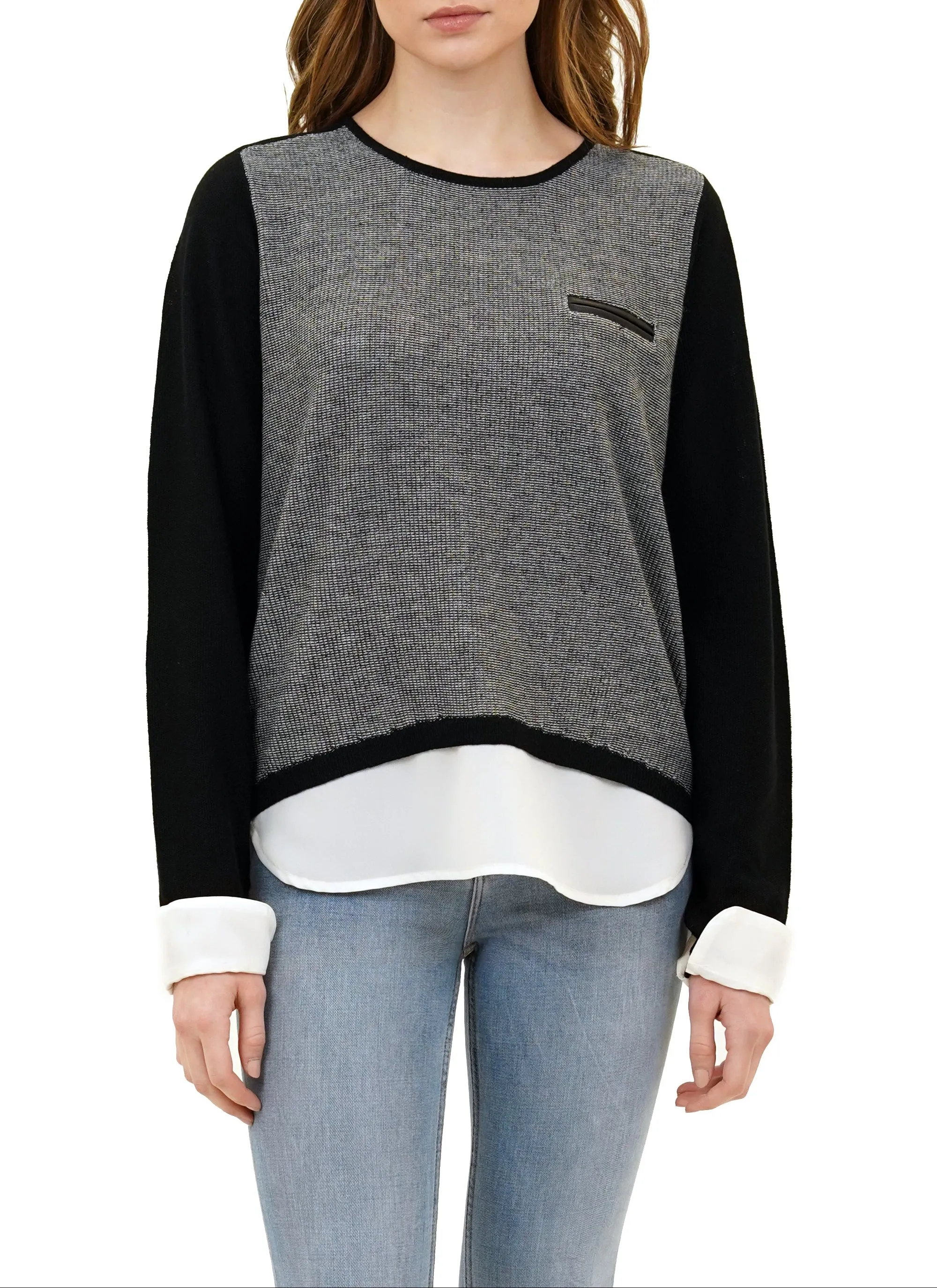 Ann Layered Knit Top sold by Love Token