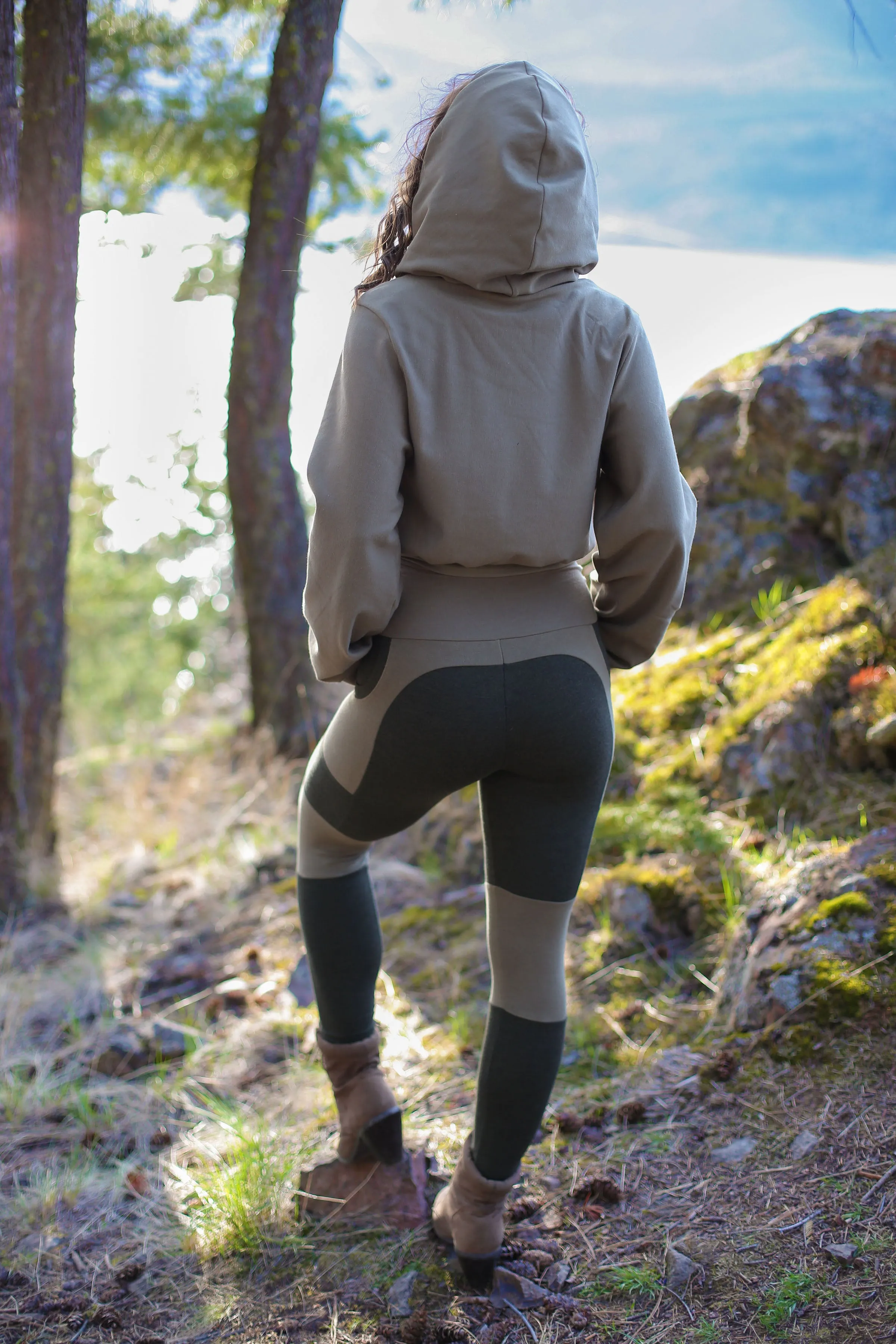 Carob Cropped Hoodie sold by Love Tree product image thumbnail 3