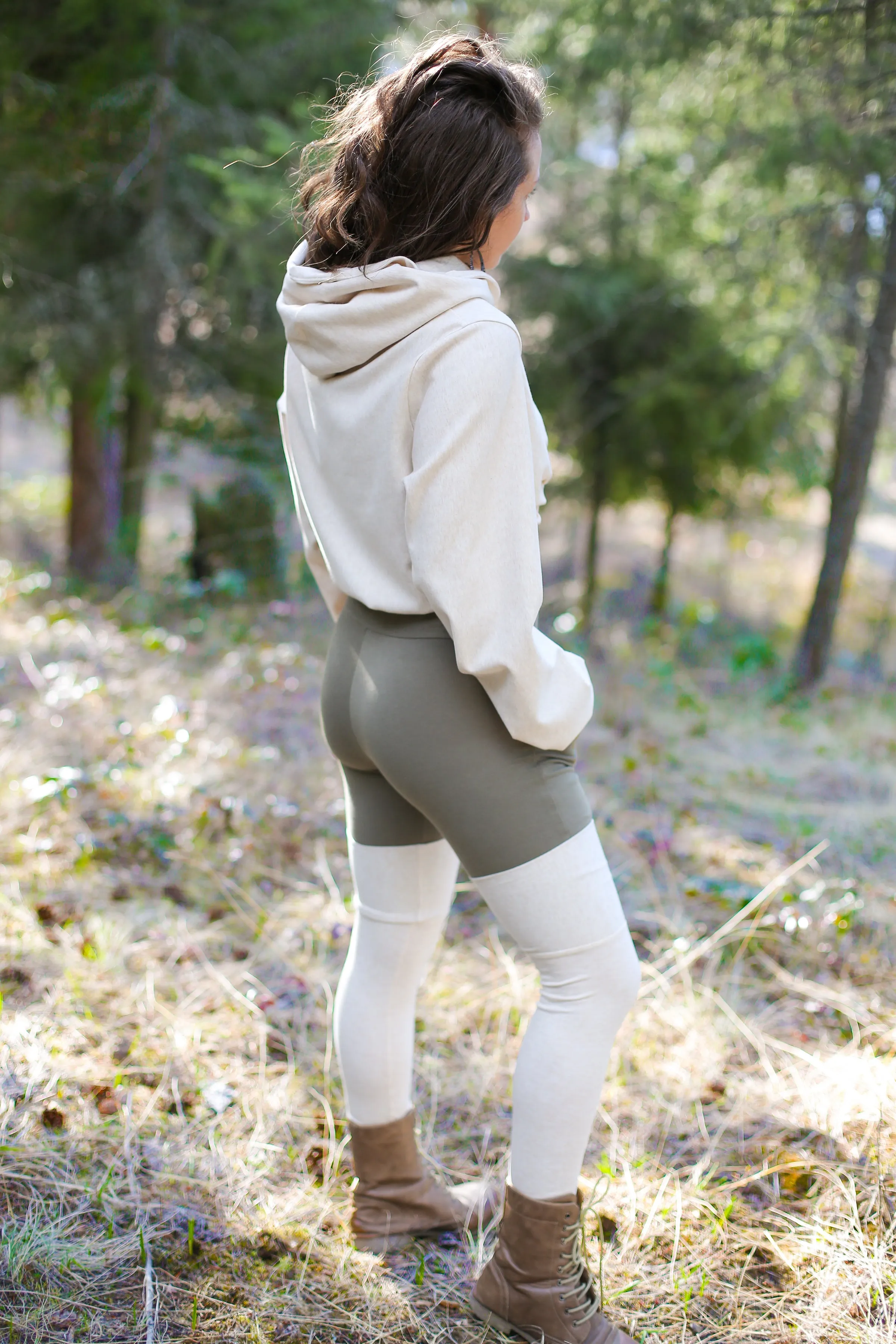 Carob Cropped Hoodie sold by Love Tree product image thumbnail 2