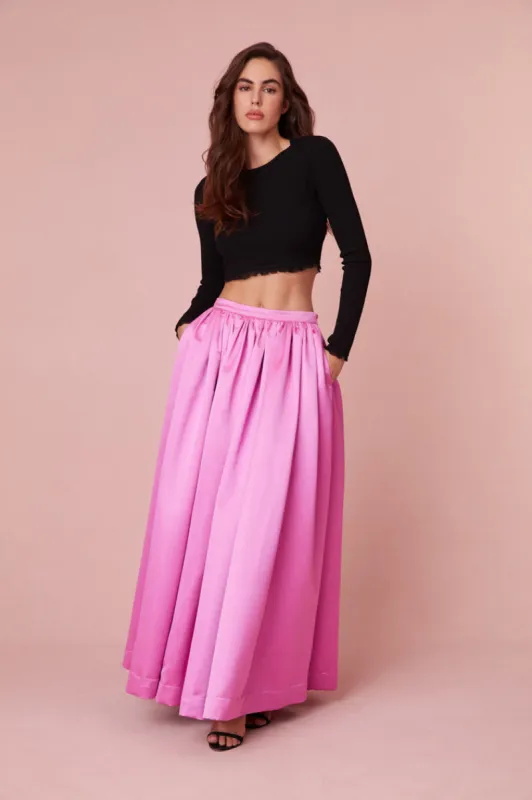 Minita Luxe Satin Maxi Skirt sold by LoveShackFancy