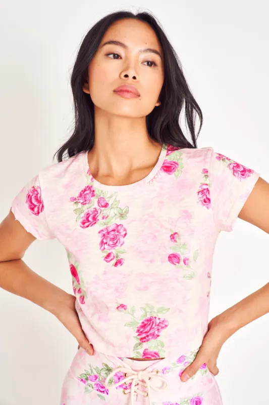 Rubin Cropped Tee - PINK IVY sold by LoveShackFancy