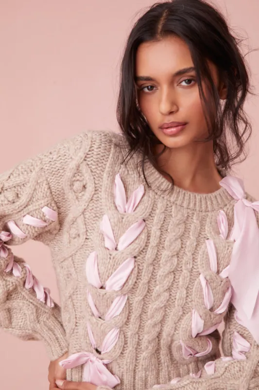 Parson Ribbon Pullover sold by LoveShackFancy