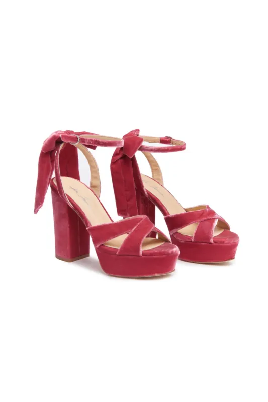 Isa Tapia Bow Platform Sandal sold by LoveShackFancy
