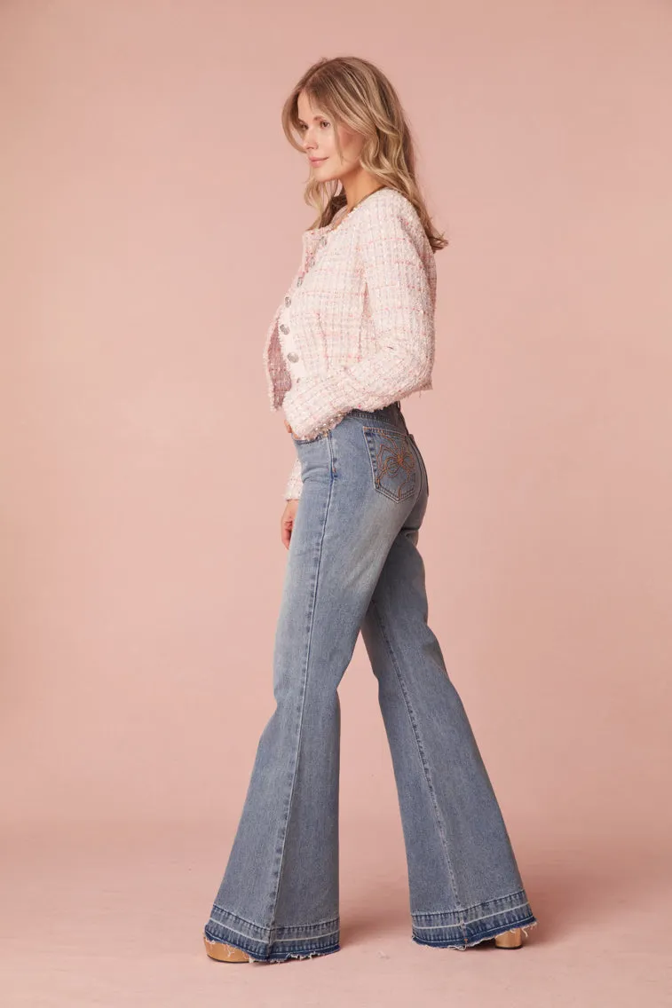 Kala Flare Jeans sold by LoveShackFancy product image thumbnail 4