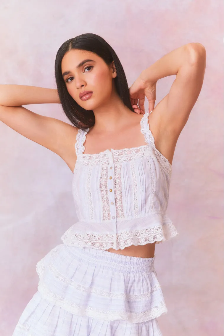 Vietta Cotton Stripe Tank Top sold by LoveShackFancy product image thumbnail 4