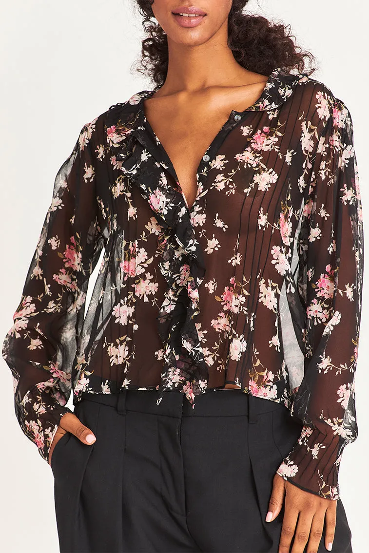 Rizzo Chiffon Floral Top- AURORA NIGHTS sold by LoveShackFancy product image thumbnail 2