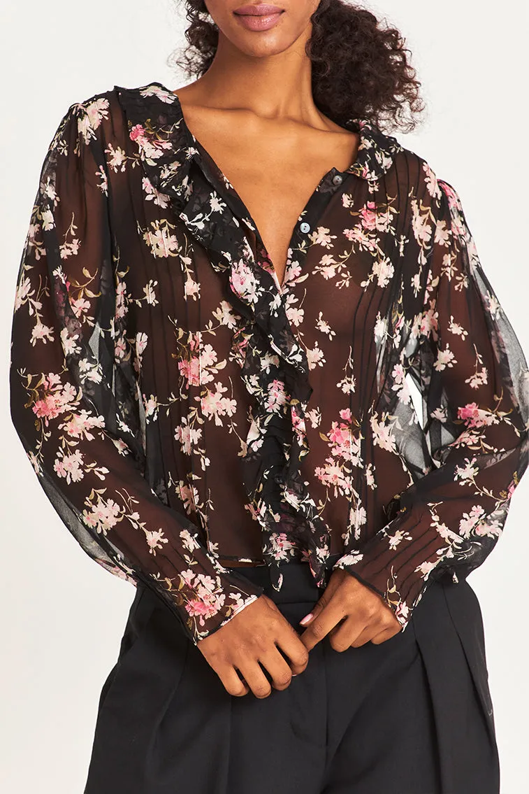 Rizzo Chiffon Floral Top- AURORA NIGHTS sold by LoveShackFancy
