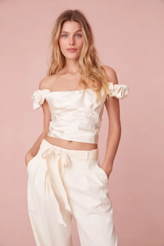Ileana Off Shoulder Top sold by LoveShackFancy