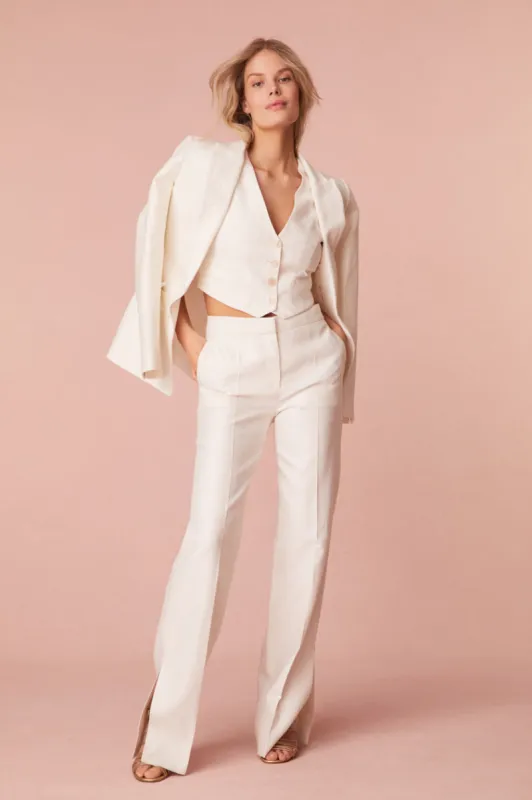 Poppet Straight Leg Tailored Pants made by LoveShackFancy