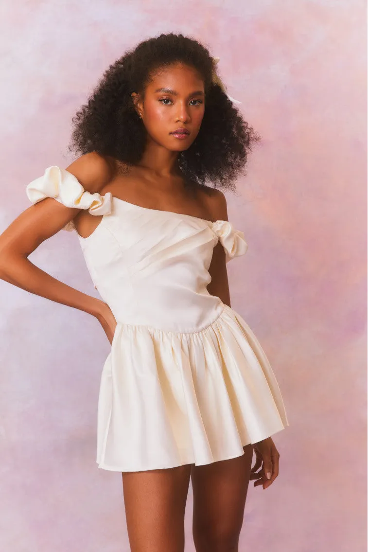 Cailey Off-The-Shoulder Draped Mini Dress sold by LoveShackFancy product image thumbnail 2