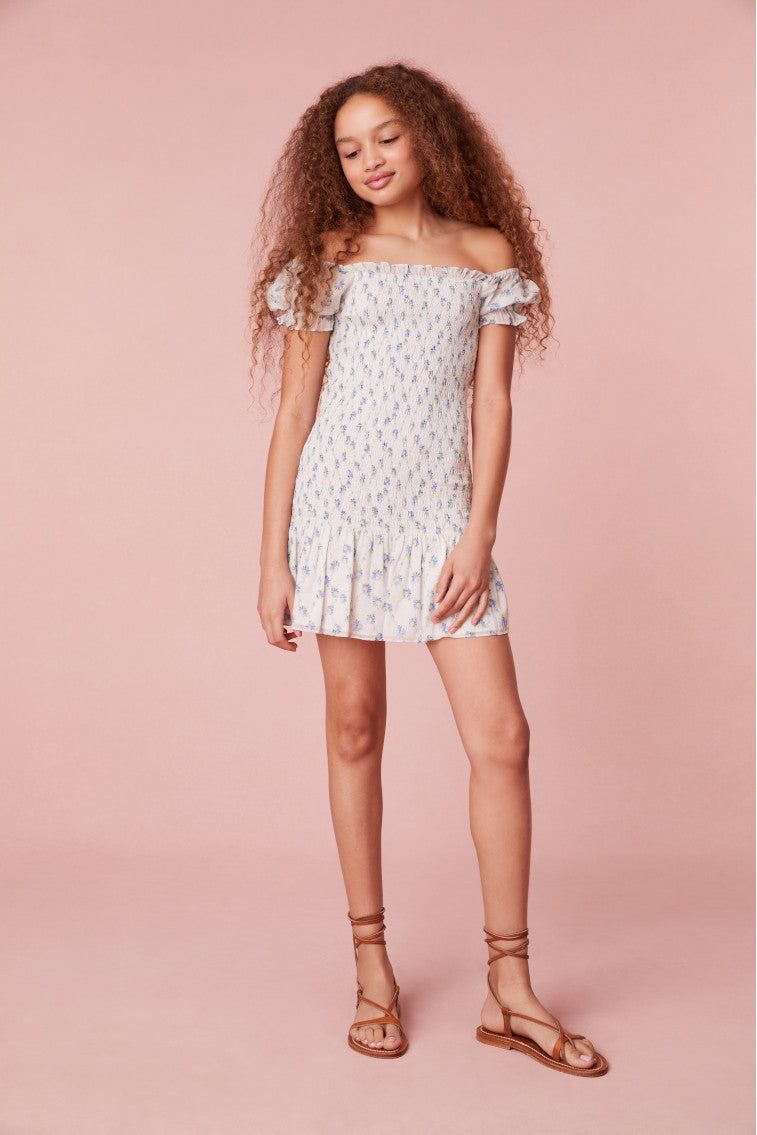 Girls Mosa Cotton Floral Dress- ANGEL FALLS sold by LoveShackFancy product image thumbnail 4