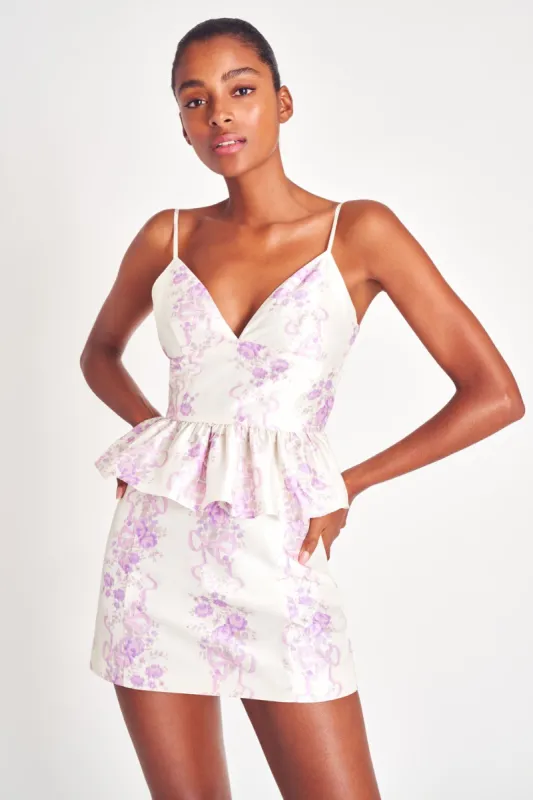 Charma Silk Taffeta Mini Skirt sold by LoveShackFancy