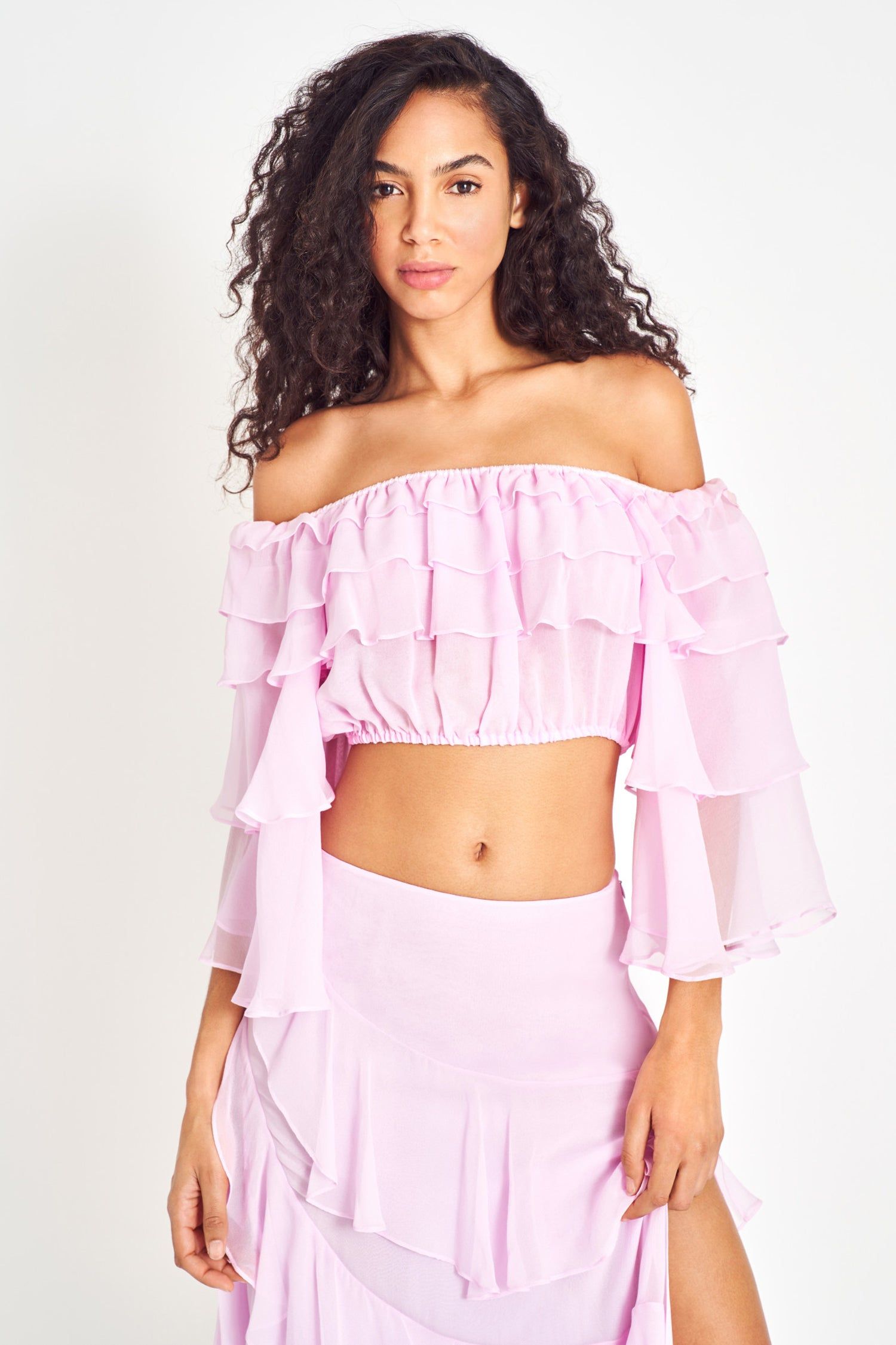 Alby Silk Crop Top sold by LoveShackFancy product image thumbnail 2