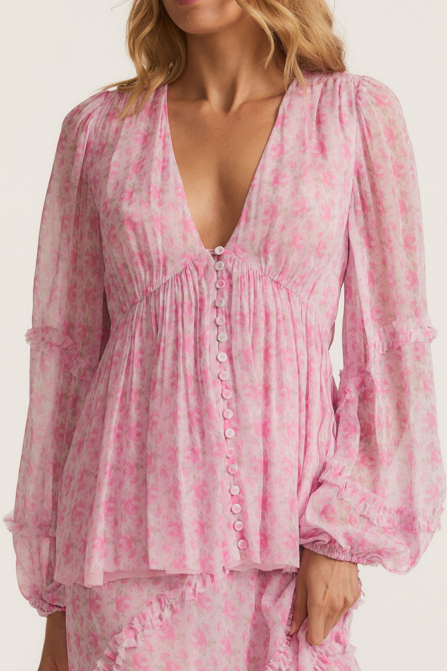 Elian Blouse - ROSE PATCH sold by LoveShackFancy