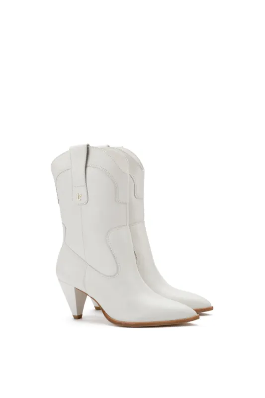 LoveShackFancy x Larroude Thelma Boot - ANTIQUE WHITE made by LoveShackFancy