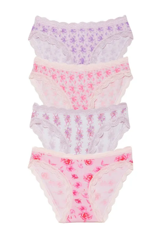 Dusty Rose 4 Pack Knicker Box sold by LoveShackFancy