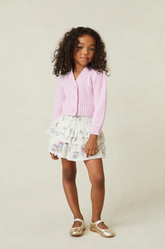 Girls Mini Avignon Cardigan sold by LoveShackFancy