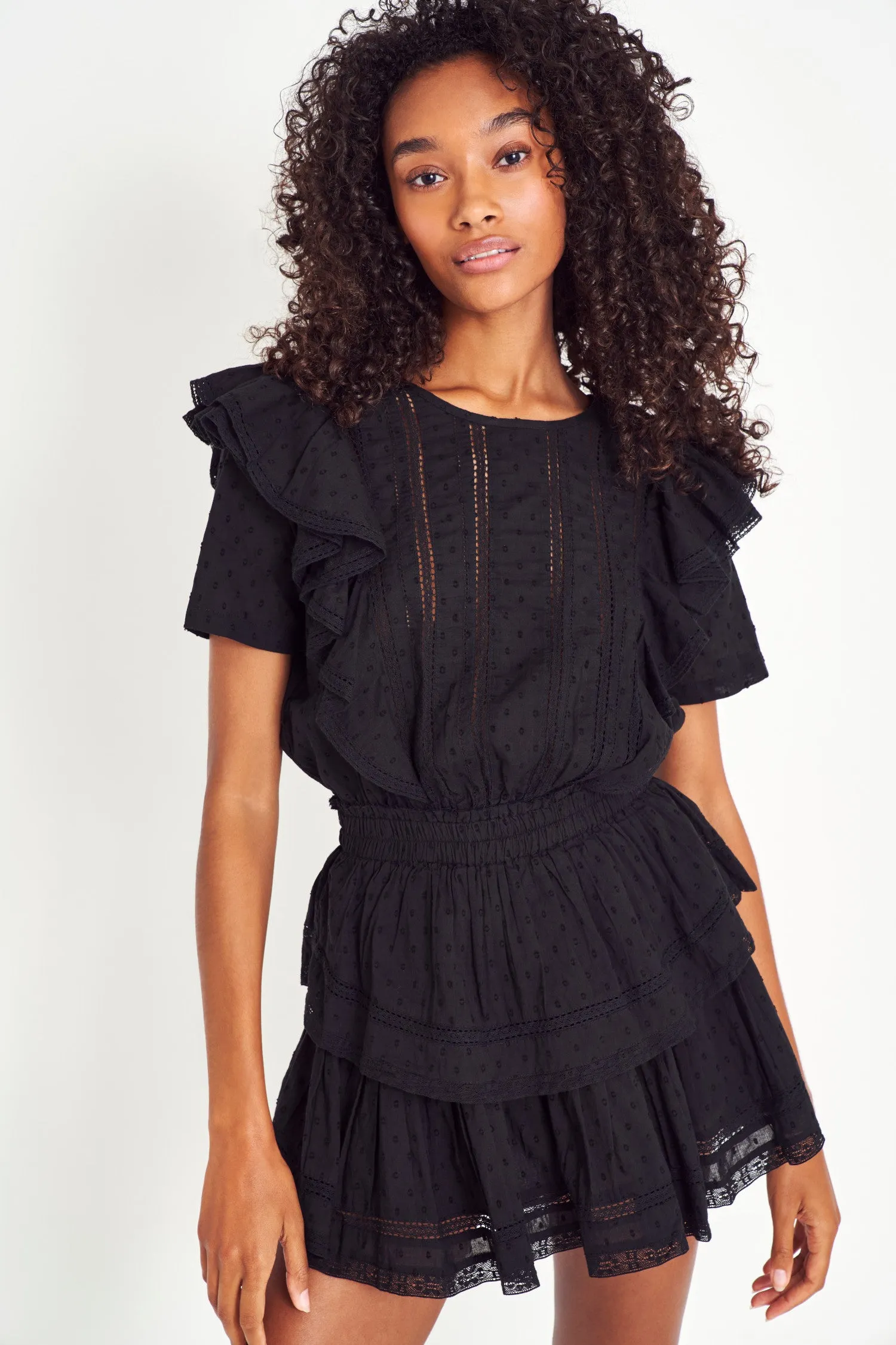 Natasha Heritage Mini Dress - BLACK sold by LoveShackFancy product image thumbnail 2