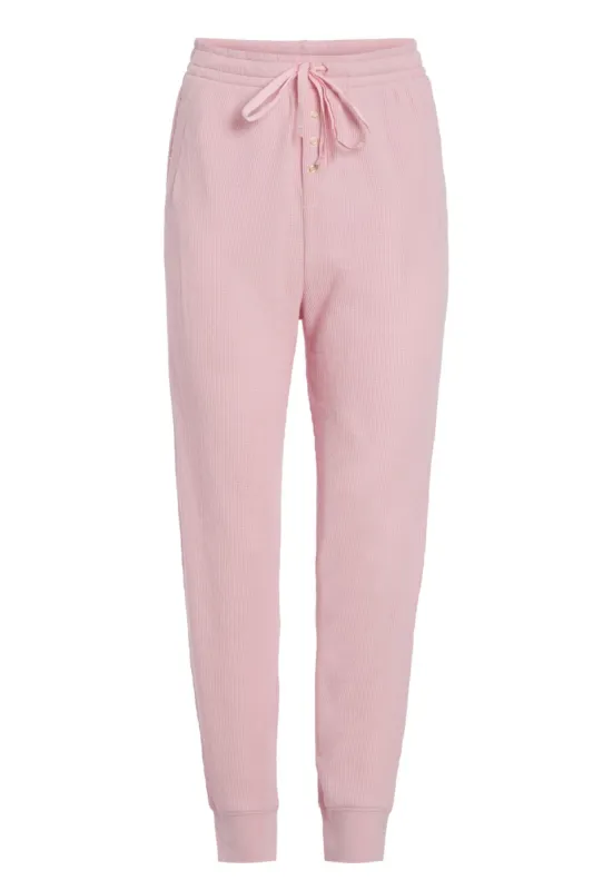 Lovette Waffle Knit Jogger - BALLERINA PINK sold by LoveShackFancy