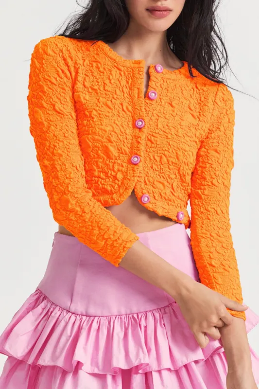 Senina Crop Cardigan sold by LoveShackFancy