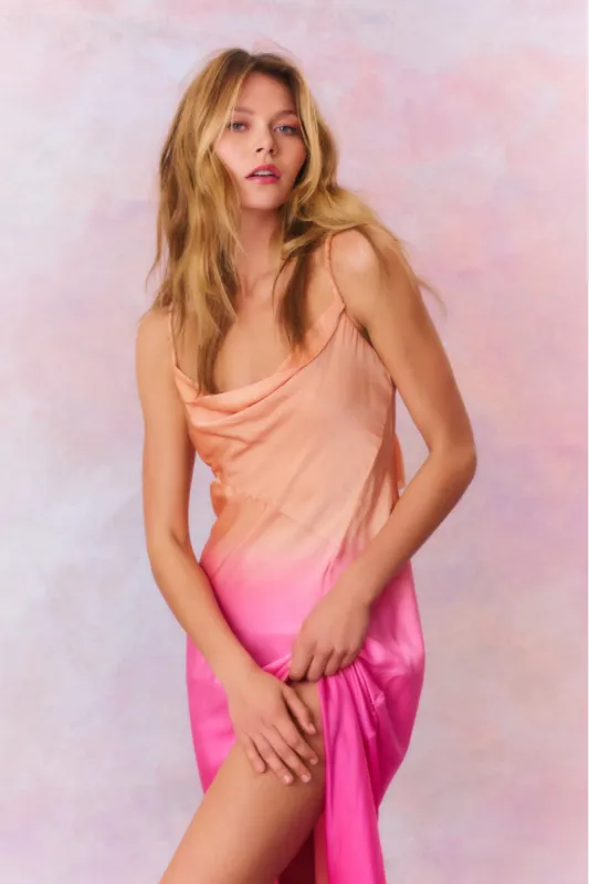 Nadine Ombre Silk Chiffon Maxi Dress sold by LoveShackFancy
