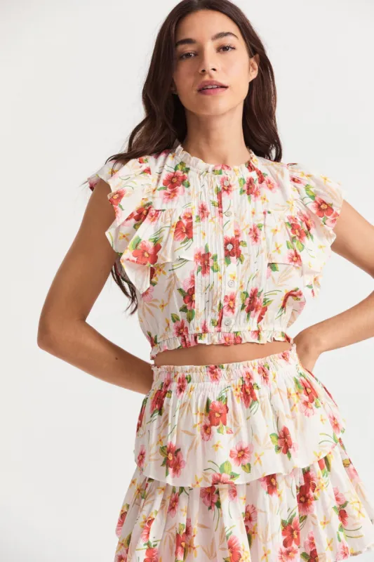 Nora Floral Top sold by LoveShackFancy