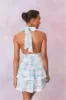 Deanna Halter Floral Eyelet Mini Dress sold by LoveShackFancy