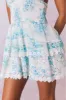 Deanna Halter Floral Eyelet Mini Dress sold by LoveShackFancy