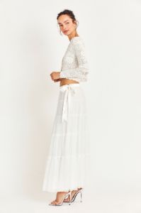 Mazel Maxi Skirt sold by LoveShackFancy