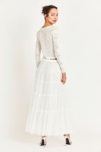 Mazel Maxi Skirt sold by LoveShackFancy