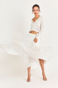 Mazel Maxi Skirt sold by LoveShackFancy