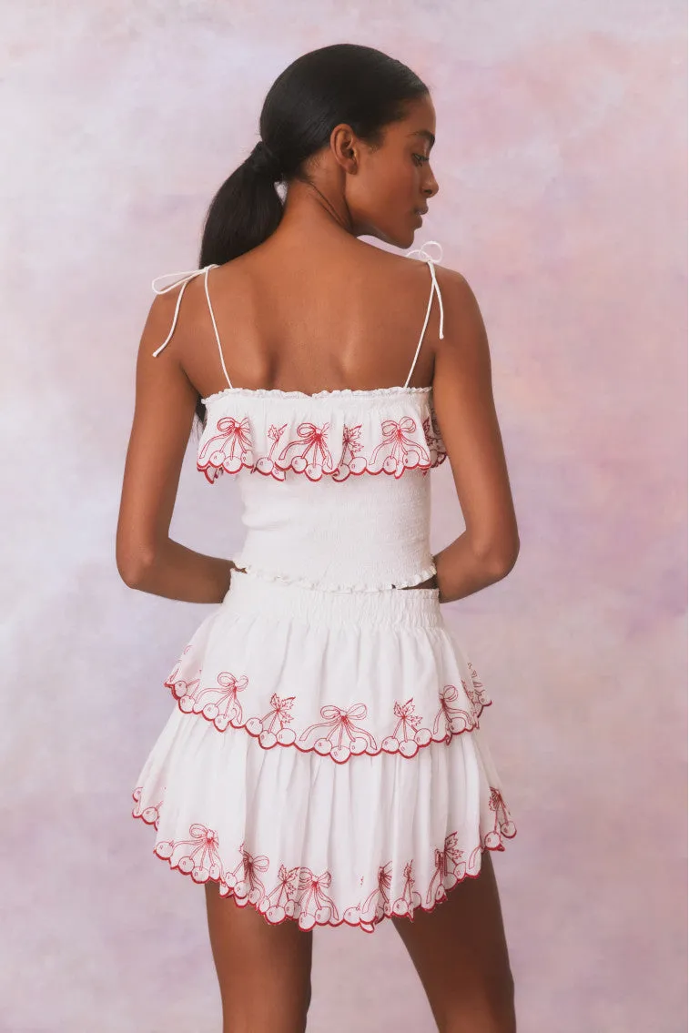 Amparo Embroidered Cotton Mini Skirt sold by LoveShackFancy product image thumbnail 5