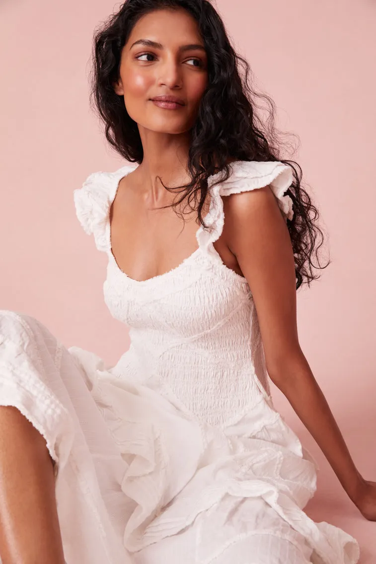 Brin Cotton Maxi Dress- BRIGHT WHITE sold by LoveShackFancy product image thumbnail 4