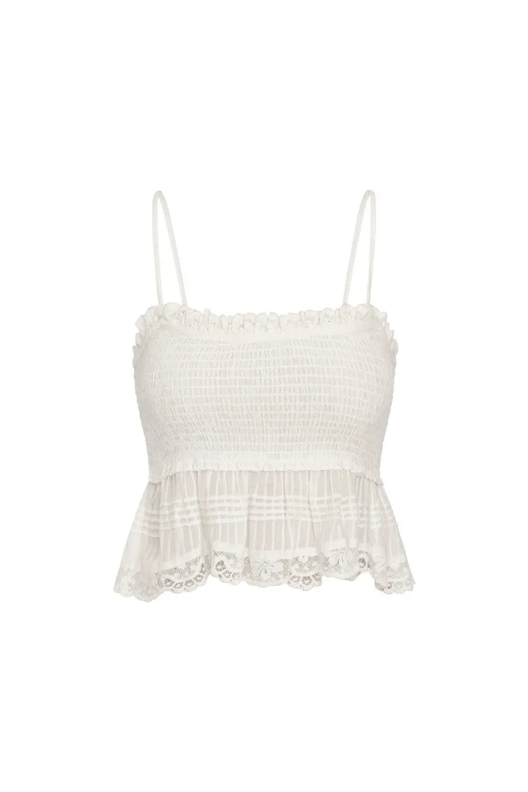 Marzenia Top- TRUE WHITE sold by LoveShackFancy product image thumbnail 5