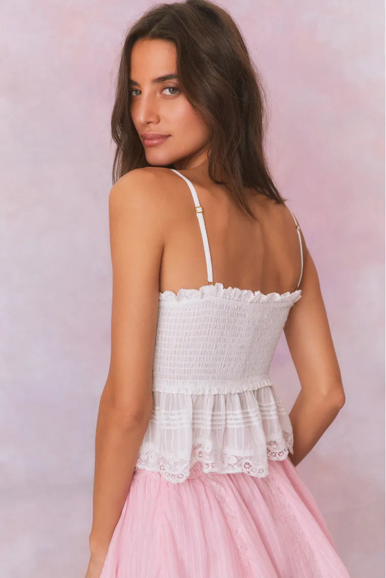 Marzenia Top- TRUE WHITE sold by LoveShackFancy product image thumbnail 4