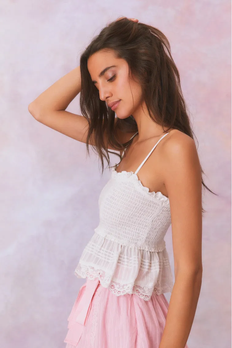 Marzenia Top- TRUE WHITE sold by LoveShackFancy product image thumbnail 3