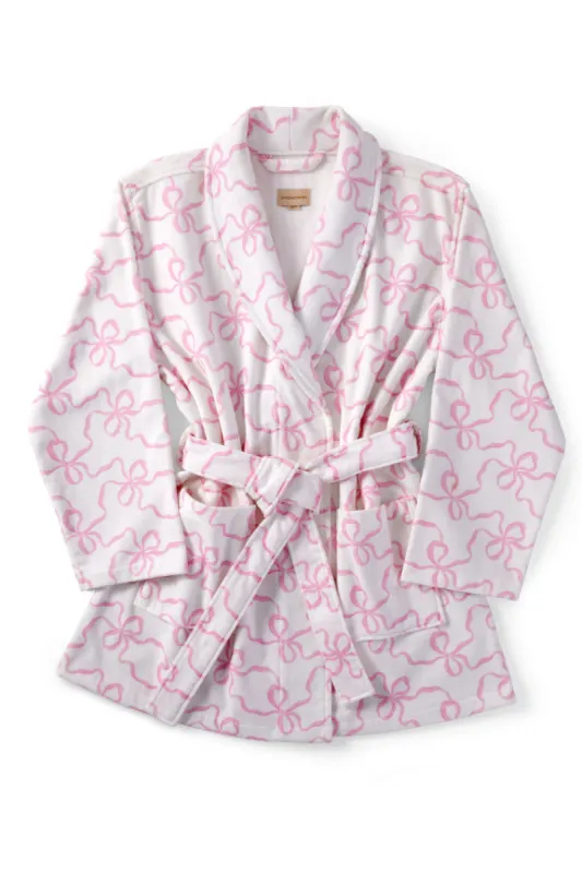 Indie Cotton Bath Robe-PINK BONNET sold by LoveShackFancy