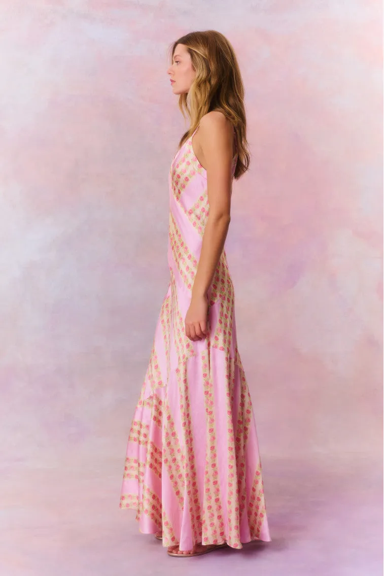 Azalea Satin Floral Maxi Dress sold by LoveShackFancy product image thumbnail 3