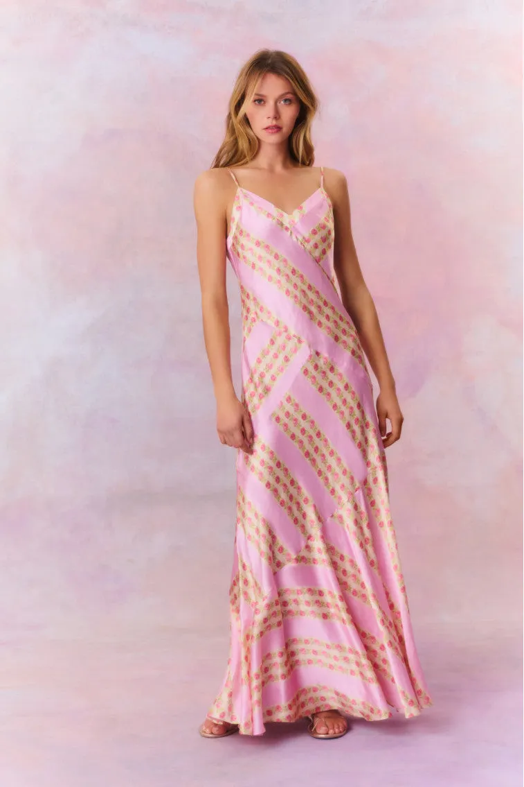 Azalea Satin Floral Maxi Dress sold by LoveShackFancy product image thumbnail 2