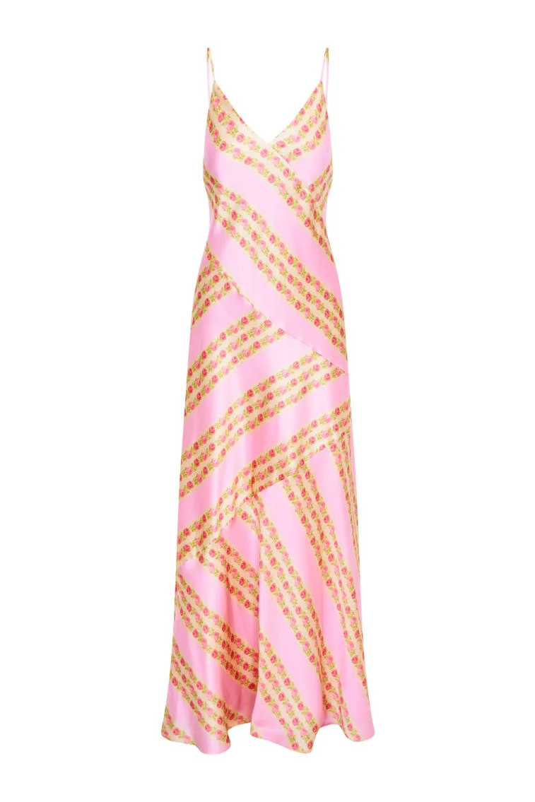 Azalea Satin Floral Maxi Dress sold by LoveShackFancy product image thumbnail 5