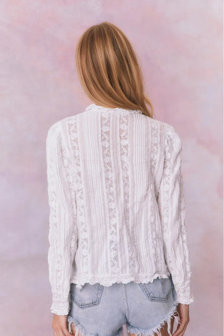 Jacque Cotton Blouse Top sold by LoveShackFancy product image thumbnail 5