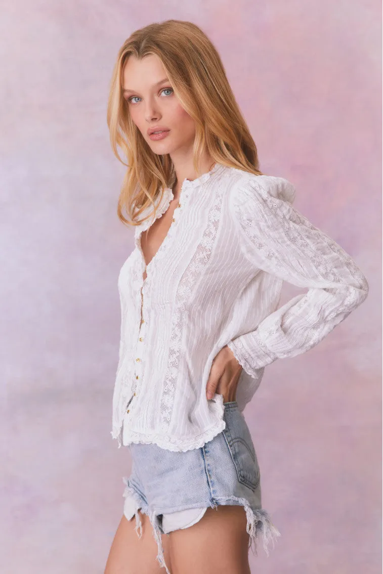 Jacque Cotton Blouse Top sold by LoveShackFancy product image thumbnail 3