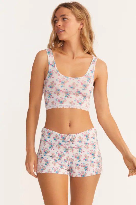 Cabbage Rose Bow Crop Top & Short Set sold by LoveShackFancy