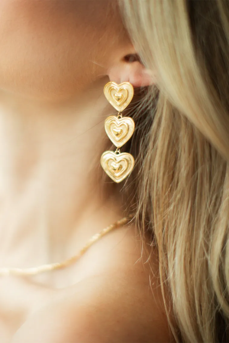 Heartbeat Earrings by Evie Jewelry sold by LoveShackFancy