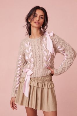 Parson Ribbon Pullover - OAT sold by LoveShackFancy