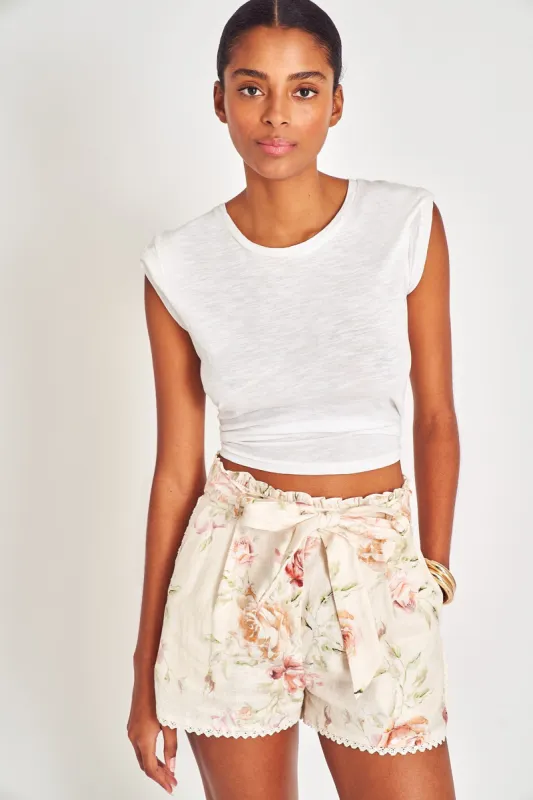 Tivey Linen Shorts sold by LoveShackFancy