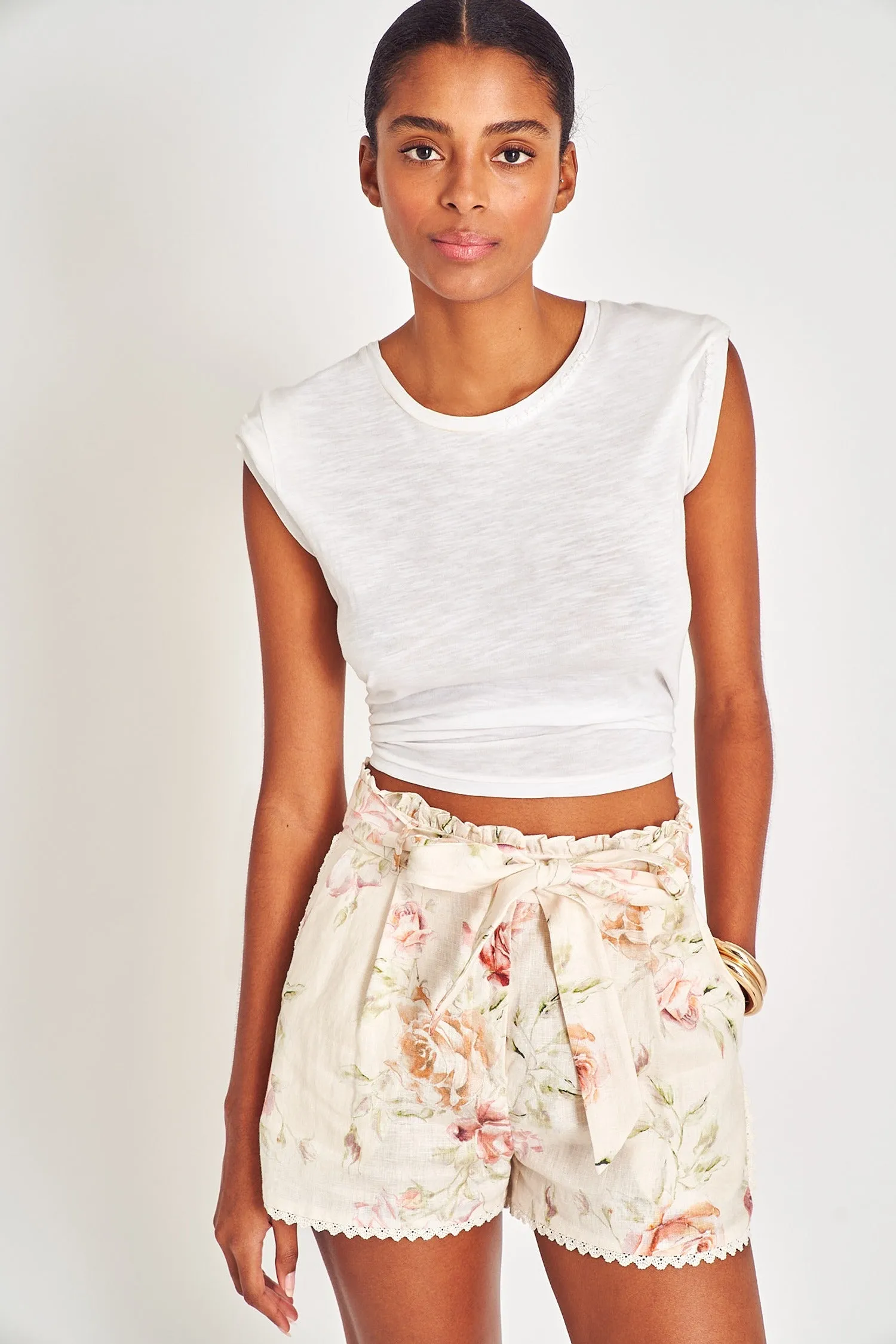 Tivey Linen Shorts sold by LoveShackFancy