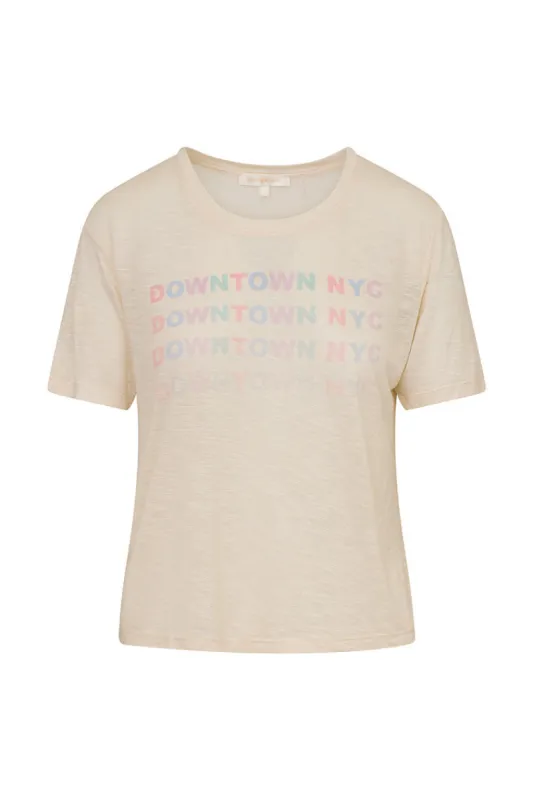 Calix City Tee- CREAM DOWNTOWN NYC sold by LoveShackFancy