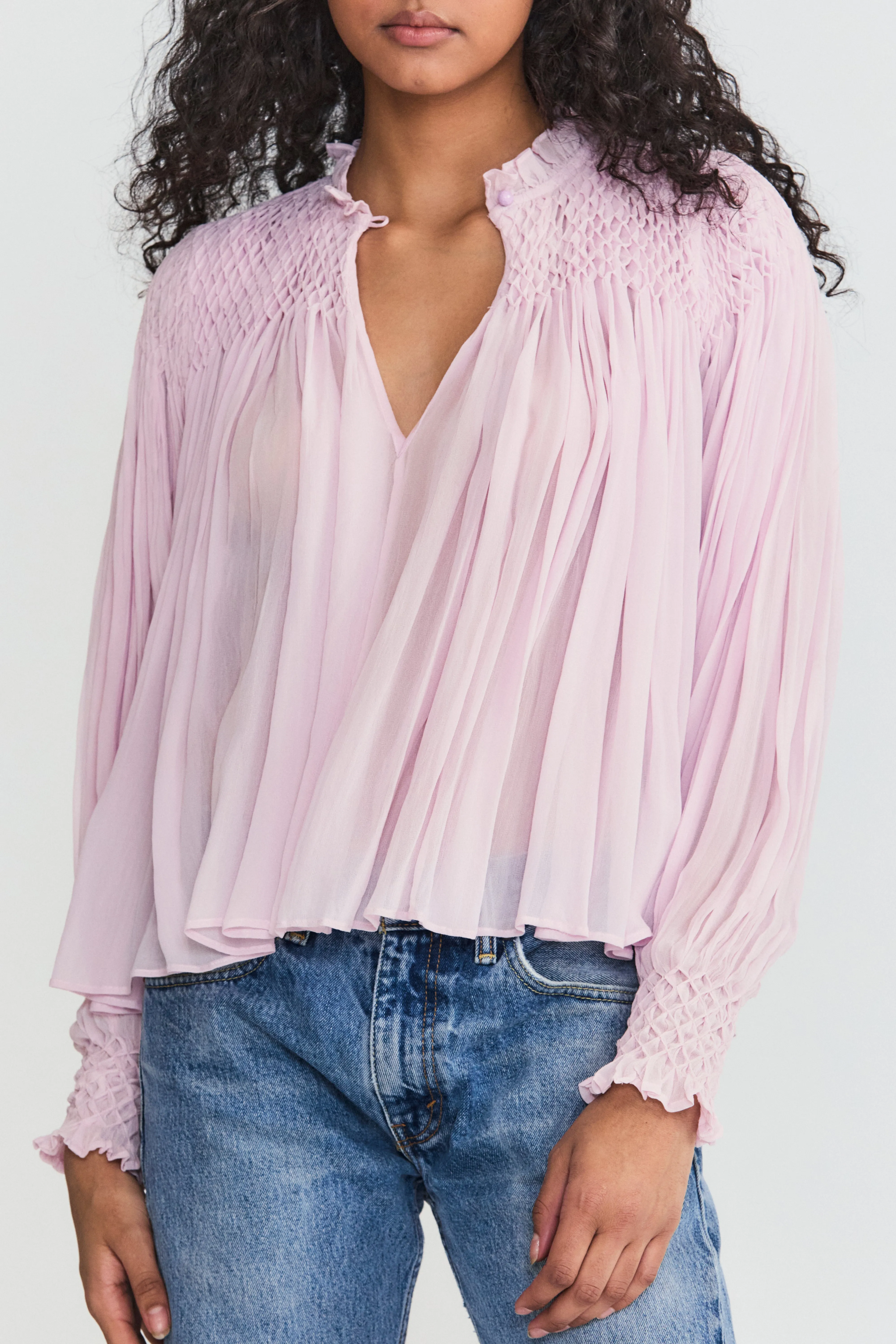 Fernanda Blouse- ORCHARD ICE sold by LoveShackFancy